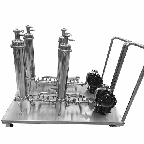 Stainless steel portable cart filtration system